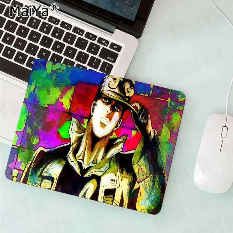 No Lock Edge18x22cm MaiYa Печатный jojo Необычные Приключения высокоскоростной коврик для мыши Гладкий коврик для письма настольные компьютеры мат игровой коврик для мыши - Цвет: No Lock Edge18x22cm