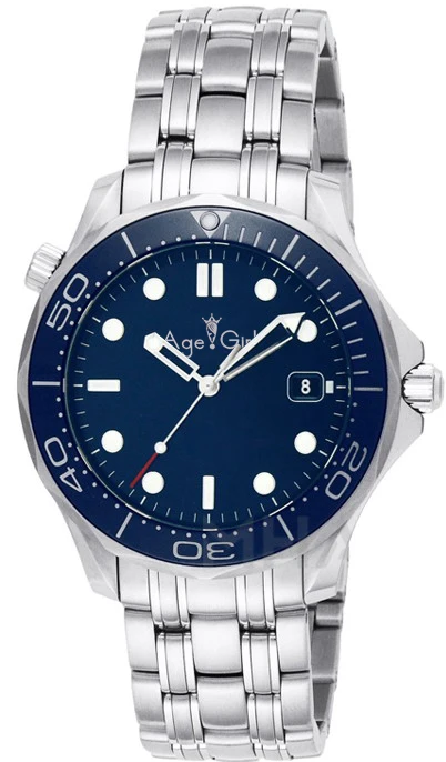

Luxury Brand New Men Automatic Mechanical Watch Blue James Bond 007 Ceramic Bezel Crystal Sapphire AAA+ Quality Gent Watch Black