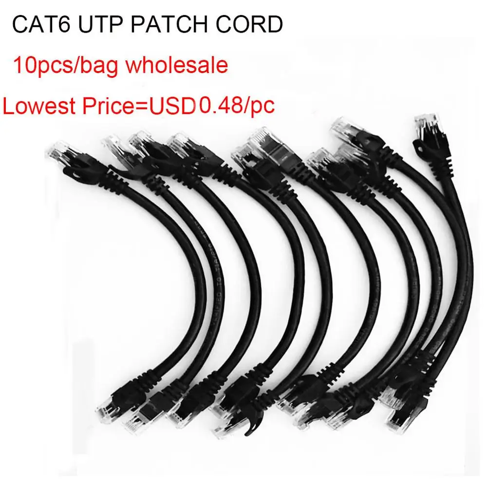 10 шт./лот 0 5 фута 65 1 Лидер продаж CAT6 UTP круглый кабель Ethernet кабели Сетевой провод RJ45