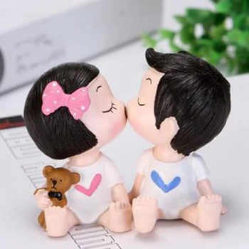 

1 Set Fashionable Cartoon Ornaments Love Doll Kiss Baby Dolls Car Interior Accessories Decoration