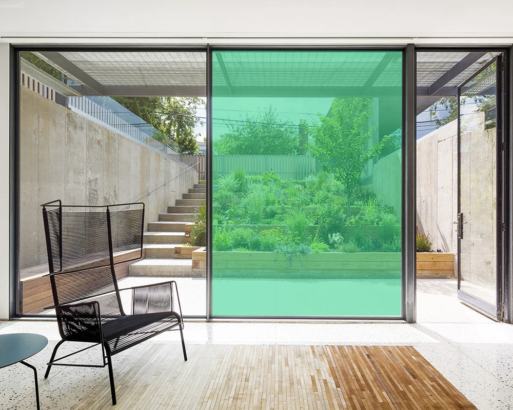 HOHOFILM 1.52x20m Green Decorative Window Film Glue tinted Adhesive House window Glass Sticker Home office glass Tint Roll | Дом и сад