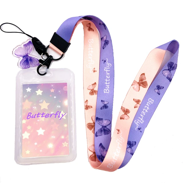  Butterfly Print Neck Lanyard for Phone Bus Card Wallets Name  Tag Card ID