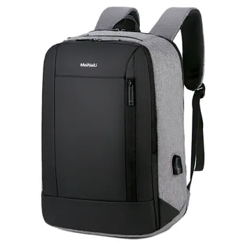 

Mei Nai Li Mens Travel Backpack Waterproof USB Charge Male Anti-Theft Laptop Rucksacks Fashion 15.6 Inch Business Computer Back