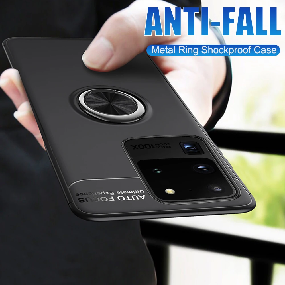 Для Samsung Galaxy S20 Ultra Plus 5G чехол металлическое кольцо магнитный автомобильный