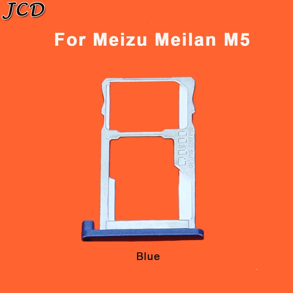 JCD слот для sim-карты держатель для meizu meilan M6 M5 Micro SD слот для карты лоток Разъем заменитель адаптера запасные части - Цвет: M5-Blue