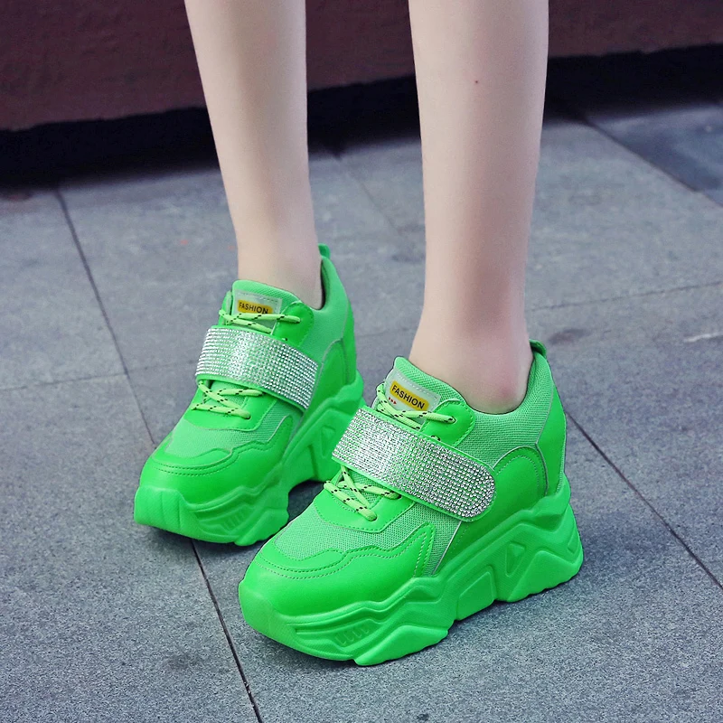 

Super High Heels Platform Shoes Women Casual Vulcanized Shoes Comfortable Wedges Shoes for Women Sneakers Autumn Women Shoes PU