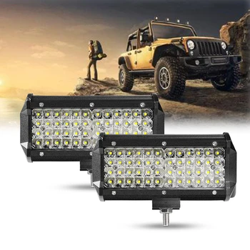 

7 Inch 48W Quad Row LED work light Bar for Tractors Motorcycle SUV Offroad 4WD 4x4 Truck Led Fog Light Bar 12V 24V work lamps
