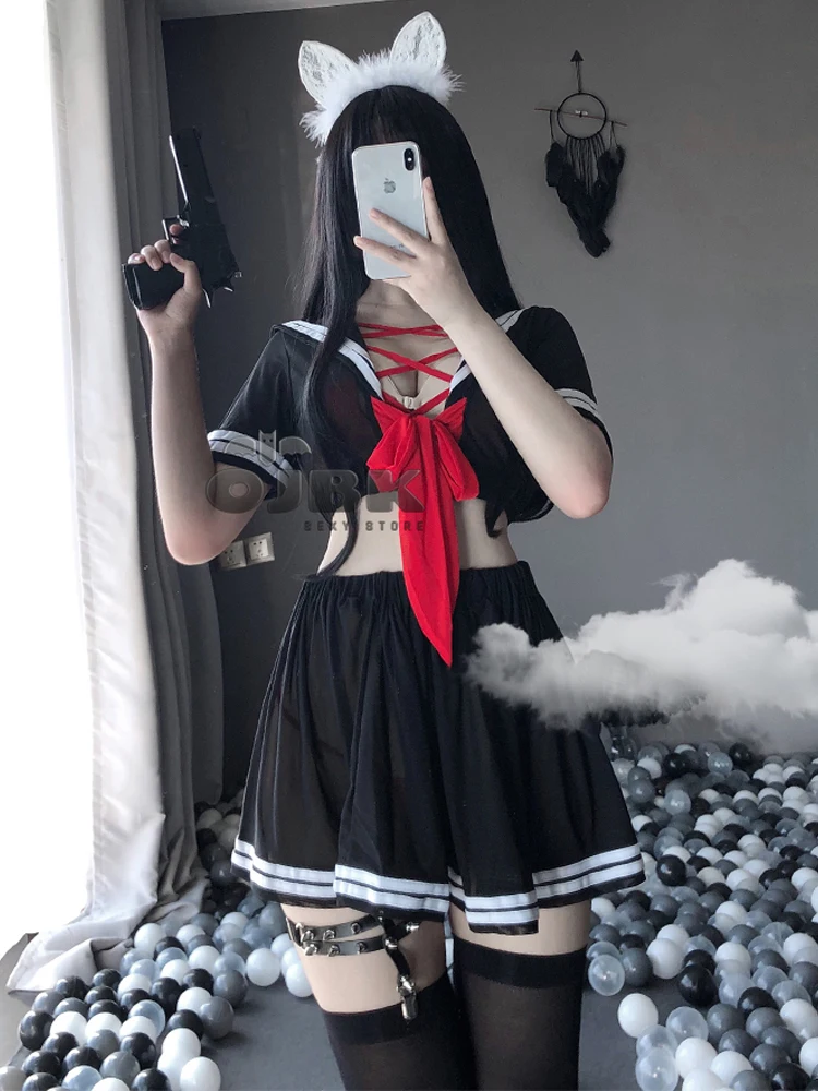 LILICOCHAN Ojbk Anime Cosplay Costume Student Black Uniform School Girl Ladies Erotic Dress For Women Soft Fabric Lace Miniskirt Outfit -Zentai shop online Heb8990d83f854a43bab0a9d91598a21dc.jpg