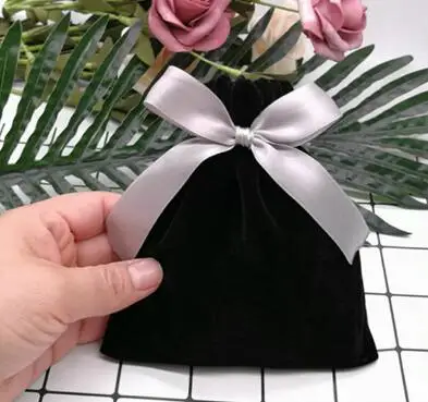 ZRBDD2-7x9cm 20 шт бархатный мешок для упаковки ювелирных изделий, мешочек для помады, косметический подарок на день рождения, свадьбу, упаковка, поставка, мешок на шнурке, индивидуальный логотип - Цвет: ZRBDD2-7x9cm