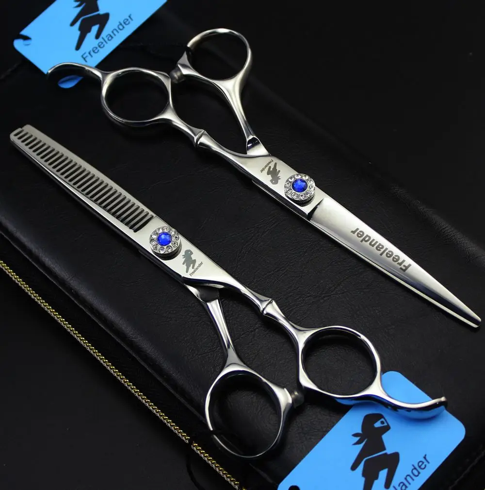 

Freelander Japan Steel Hair Scissors Set 440C 6 inch Professional Barber Hairdressing Scissors Cutting Shears