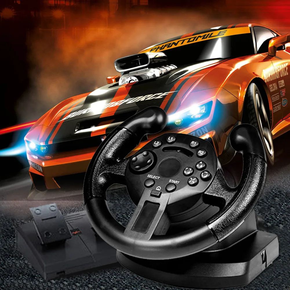 Игровой гоночный руль совместим с PS3/PC(D-INPUT/X-INPUT) Имитация контроллер привода вибрации