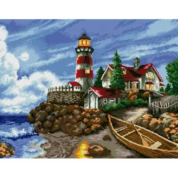 

Аж-1048 painting rhinestones 64*50 cm 'Lights beac'