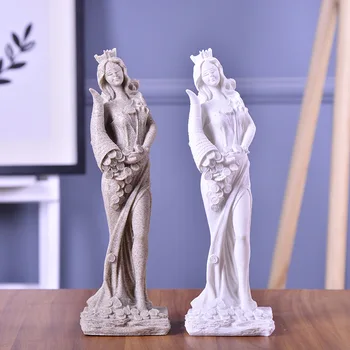 

Abstract Fortune Goddess Statues Sculpture Ornament Handmade Sandstone Wedding Decor Gift Craft Sculpture Living Room Decoration