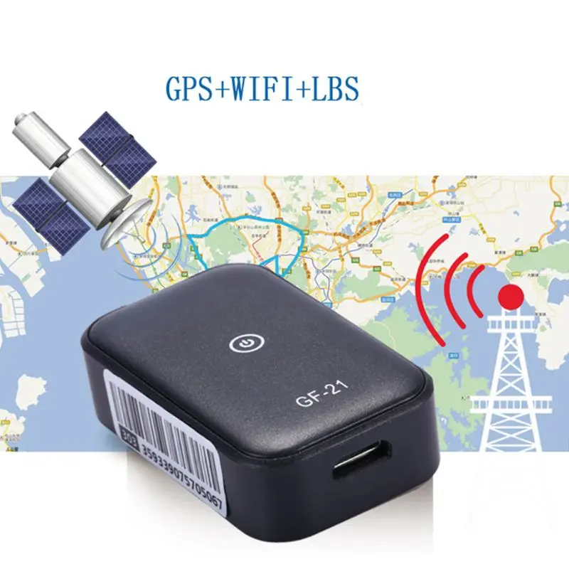 Minirastreador GPS para coche, dispositivo antipérdida con aplicación, Control de voz, localizador de grabación, micrófono de alta definición, WIFI + LBS + GPS para 2G SIM