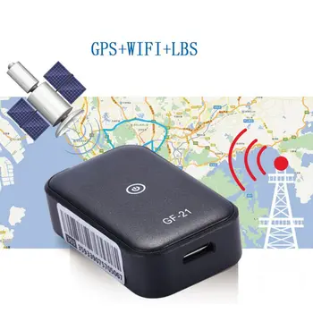 Minirastreador GPS para coche, dispositivo antipérdida con aplicación, Control de voz, localizador de grabación, micrófono de alta definición, WIFI + LBS + GPS para 2G SIM