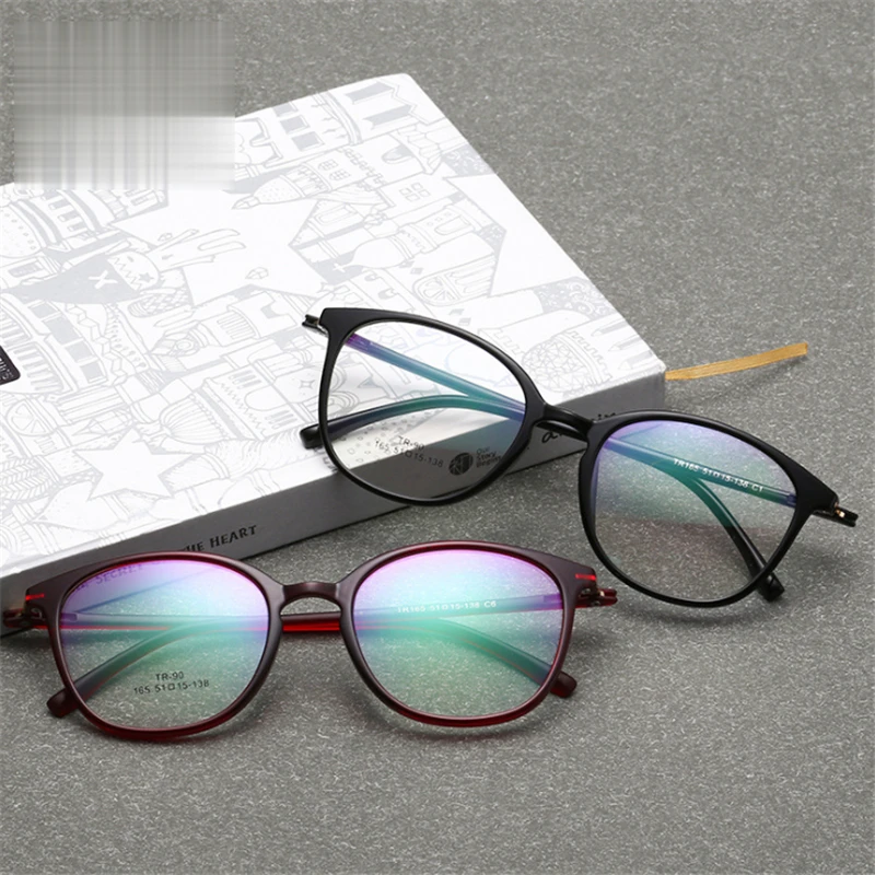 Очки по рецепту TR90 для женщин оправа очков в стиле ретро прозрачная полная