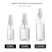 30/50/100ml garrafas recarregáveis viagens atomizador plástico transparente vazio acessível pequena garrafa de pulverizador garrafa segura livre tóxica