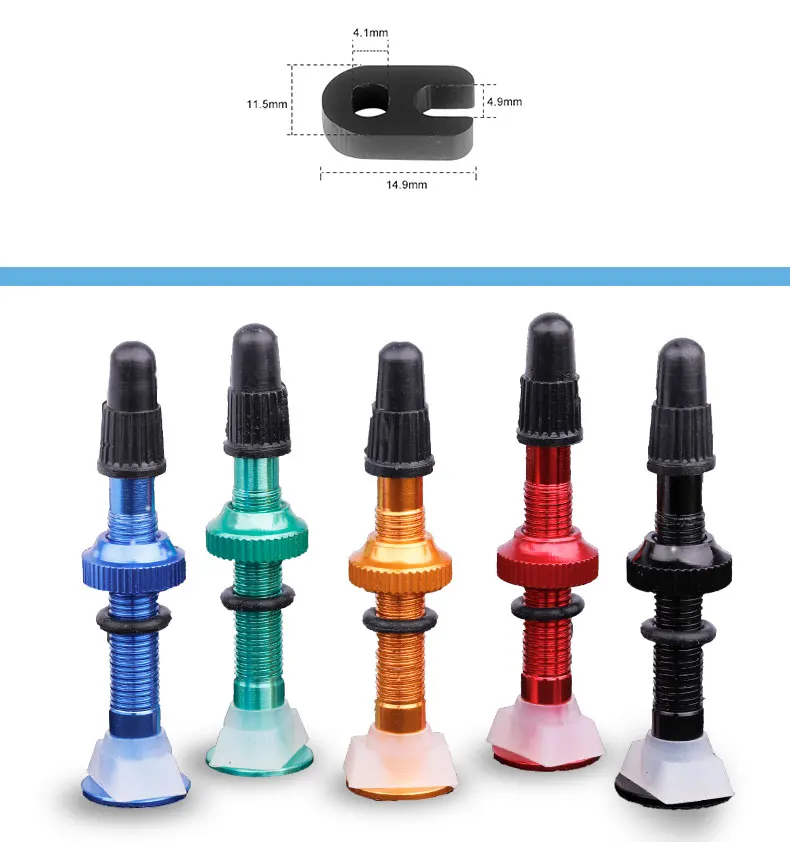 Bicycle 54mm Presta Valve for Road MTB Bicycle Tubeless Rim Brass Core Alloy Stem Tubeless Sealant Compatible