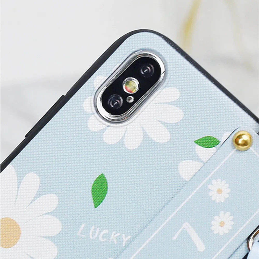 Для xiaomi 9 8 se A1 A2 A3 lite 9T CC9 pro cc9e redmi note 8 iPhone 7 6 plus 5 iPad pro 8A S2 5 plus чехол Обложка модная Маргаритка наручный браслет с цветами хо