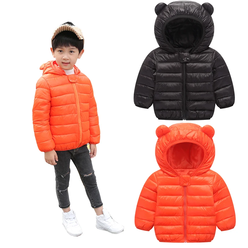 Toddler Baby Winter Warm Coat Outerwear Boy Hooded Jacket Windbreaker Clothes 