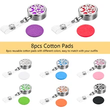 One bracket 30mm easy to pull buckle retractable length 60cm titanium steel essential oil diffuser badge scroll clip certificate