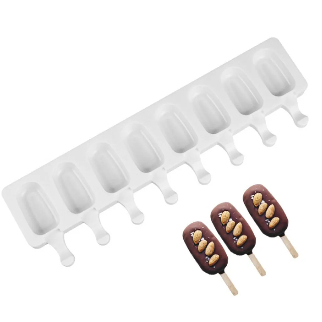 

8 Cell Moule Silicone Mold Frozen Ice Cream Mold Juice Popsicle Maker Ice Lolly Mould Molds Molde De Silicone Moldes De Silicona