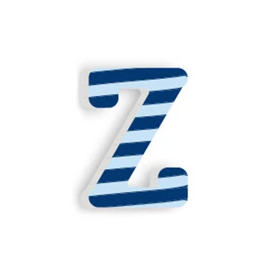 Z FUNLIFE DIY мультфильм 3D Детский морской моряк стикер на стену 26 букв, детская комната Наклейка для украшения дома - Цвет: Z