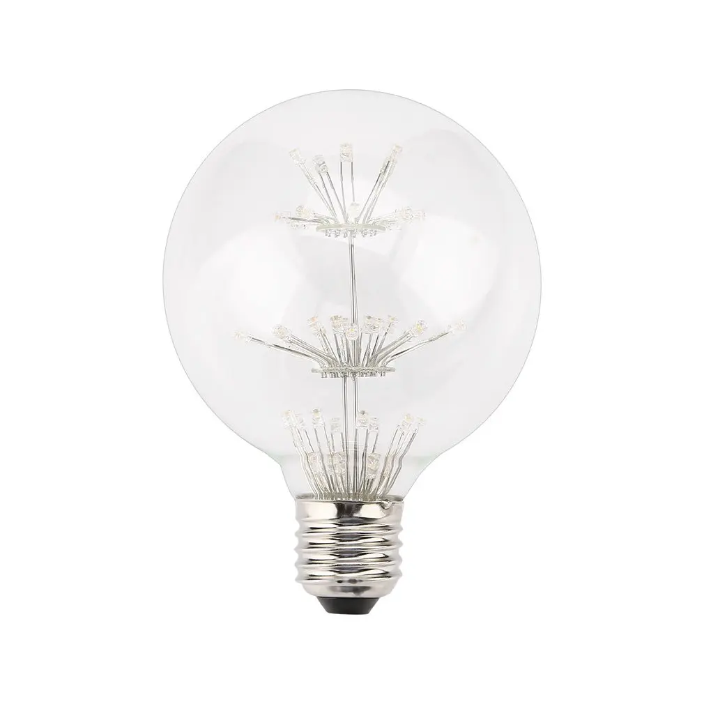 

ICOCO 1PCS G95 E27 Dimmable Round LED Light Bulb 220V 3W With 47 LEDs & Special 3-Layed Babysbreath Flower Shape Inside Sale