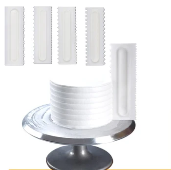 

1 Pc New Cake Scraper Decorating Comb Icing Smoother Cake Scraper Pastry 6 Design Textures Baking Tools Useful Kitchen Cake Tool