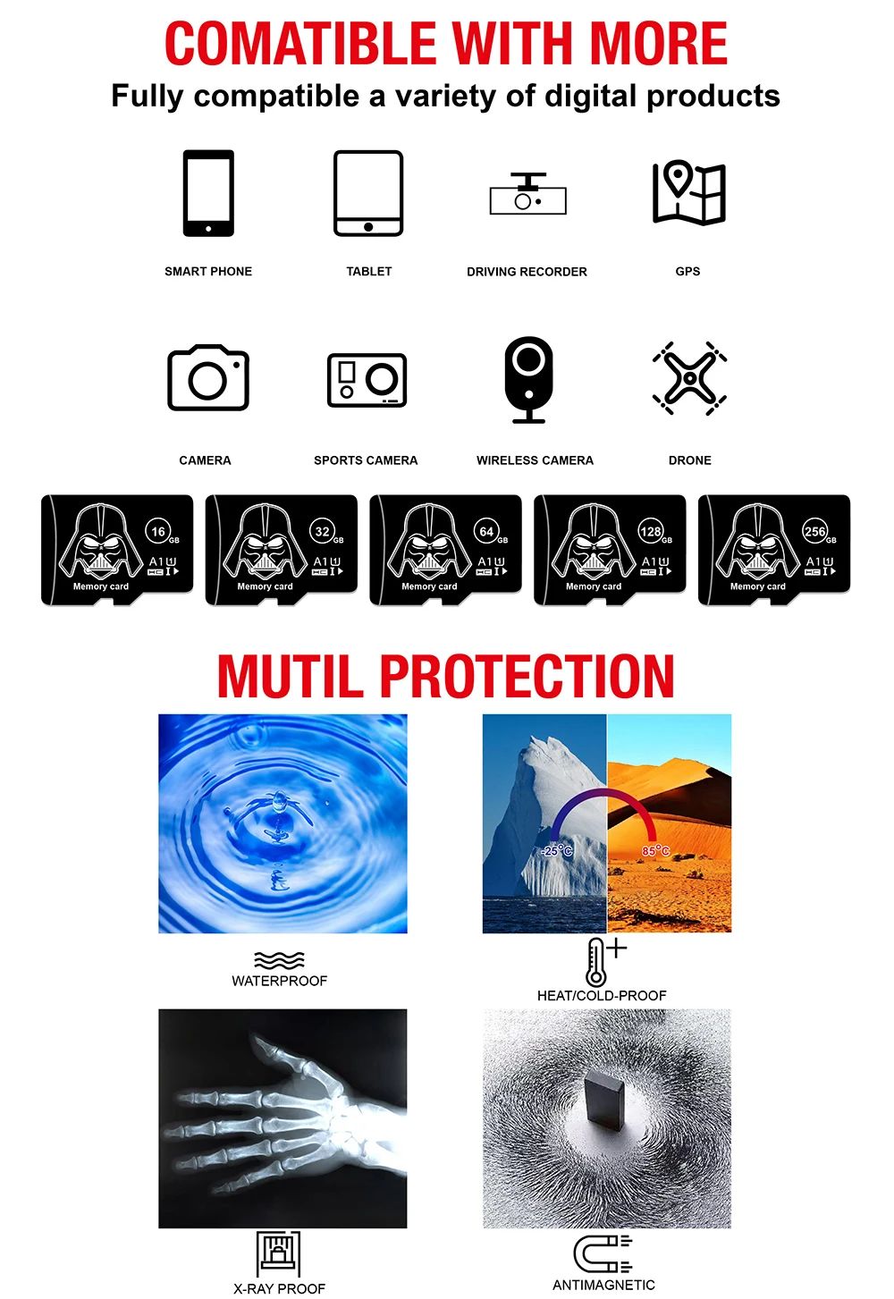 Подарочный адаптер класс 10 micro sd карта 16 ГБ 32 ГБ флеш-карта 64 Гб 128 ГБ sd/tf карта высокоскоростная карта памяти для смартфона/ПК/планшета