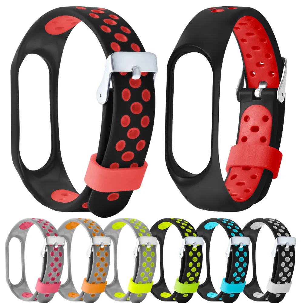

New Breathable Silicone Sports Watches Strap Wristband For Xiaomi Mi Band 3 Lightweight Silicone Replacement Watch strap #H10