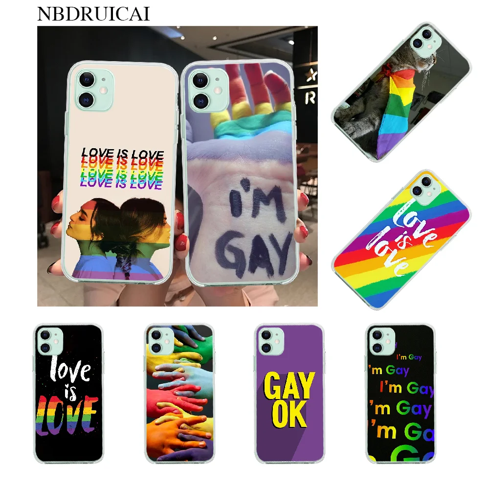 Чехол для телефона NBDRUICAI LGBT Rainbow Flag Pride чехол iPhone 11 pro XS MAX 8 7 6 6S Plus X 5S SE XR | Мобильные
