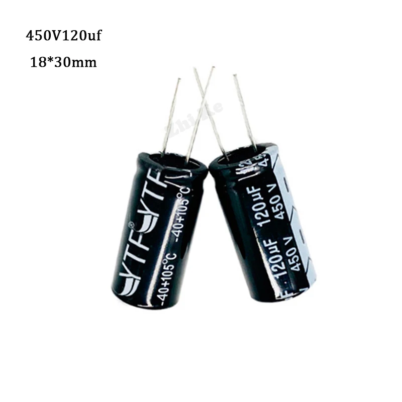 

5 шт./лот 450 в 120 мкФ 18*30 мм высококачественные электролитические конденсаторы 120 мкФ 450 в