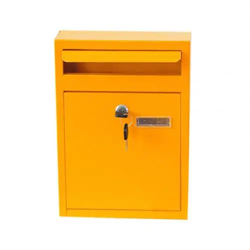 Yellow Открытый настенный замок безопасности почтовый ящик письмо газета, журнал почтовый ящик замок для почтового ящика американский стиль Garten Dekoration - Цвет: Yellow