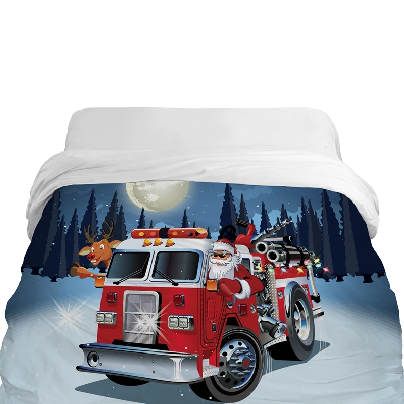 3D мультяшный пододеяльник, одеяло/одеяло крышка 200*200/220x240, пододеяльник для детей/малышей, постельные принадлежности Санта Клаус автомобиль - Цвет: 03