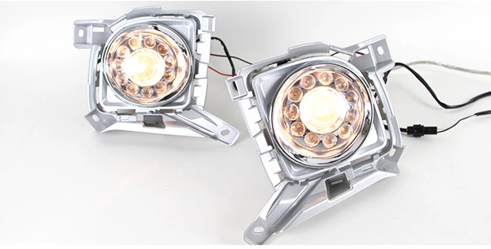 CSCSNL 2 шт. для Toyota Land Cruiser FJ200 LC200 2012 2013 дневной свет автомобиля светодиодный DRL дневные ходовые огни Противотуманные фары крышка