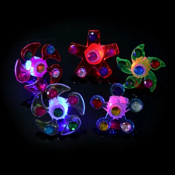 

1Pc Fidget Spinner Lighter Flow Rings Funny Led Light Up Tiny Toy Fidget Spinner Stress Relief Gift Gyroscop Toy Spiner