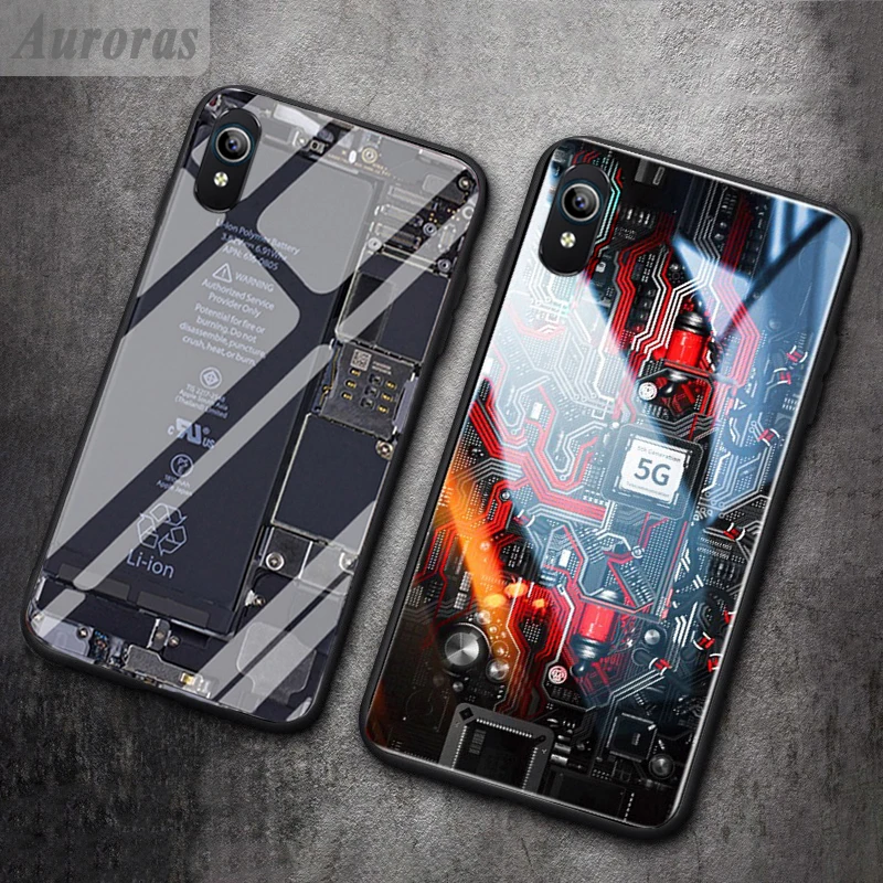 Чехол Auroras для VIVO Y91c Explorer окрашенное закаленное стекло силиконовый защитный