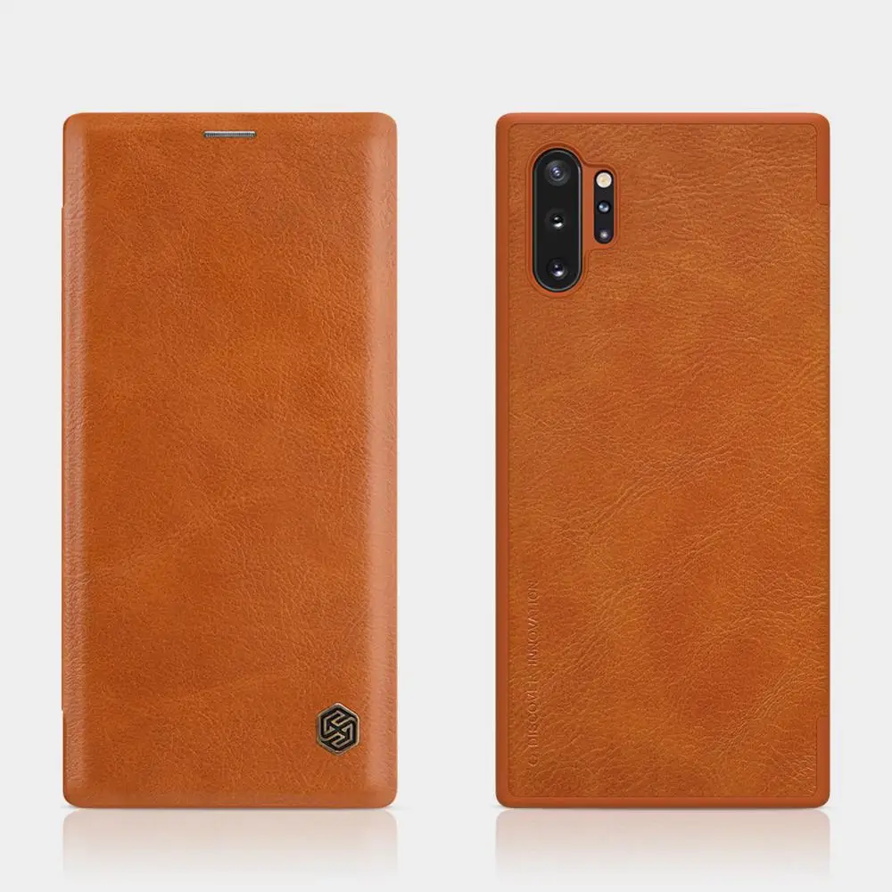 10 шт./лот NILLKIN Qin серии Бумажник Флип кожаный чехол для samsung Galaxy Note 10 plus из натуральной кожи флип чехол