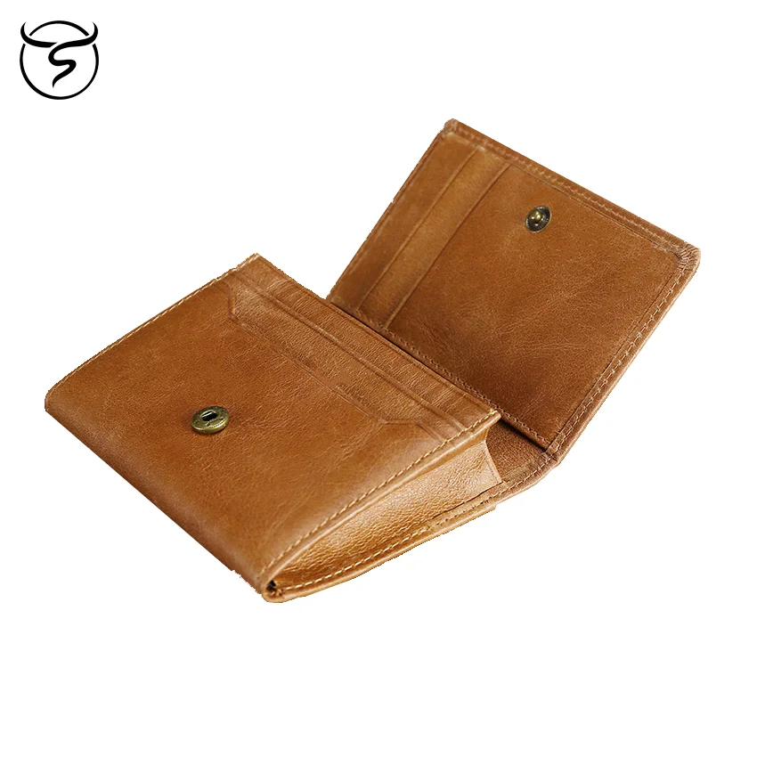 

Genuine Leather Card Holder with RFID Blocking Business Card Case Vintage Unisex High Quality Credit Card Wallets for men women