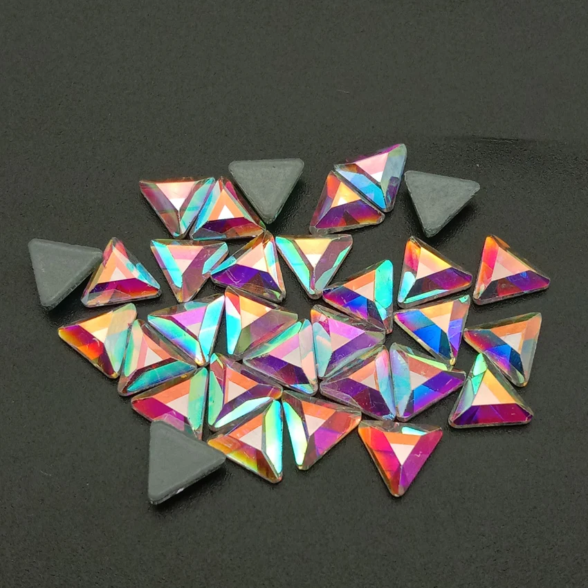 60 шт Стразы AB Crystal Mix Multishape с плоской задней частью, горячая фиксация Стразы/утюг на плоской задней кристаллы AB для лака для ногтей, Стекло со стразами