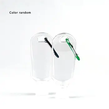 

50Ml Transparent Keychain Empty Bottles Travel Plastic Key Ring Mini Bottle Portable Leakproof Containers Flip Cap
