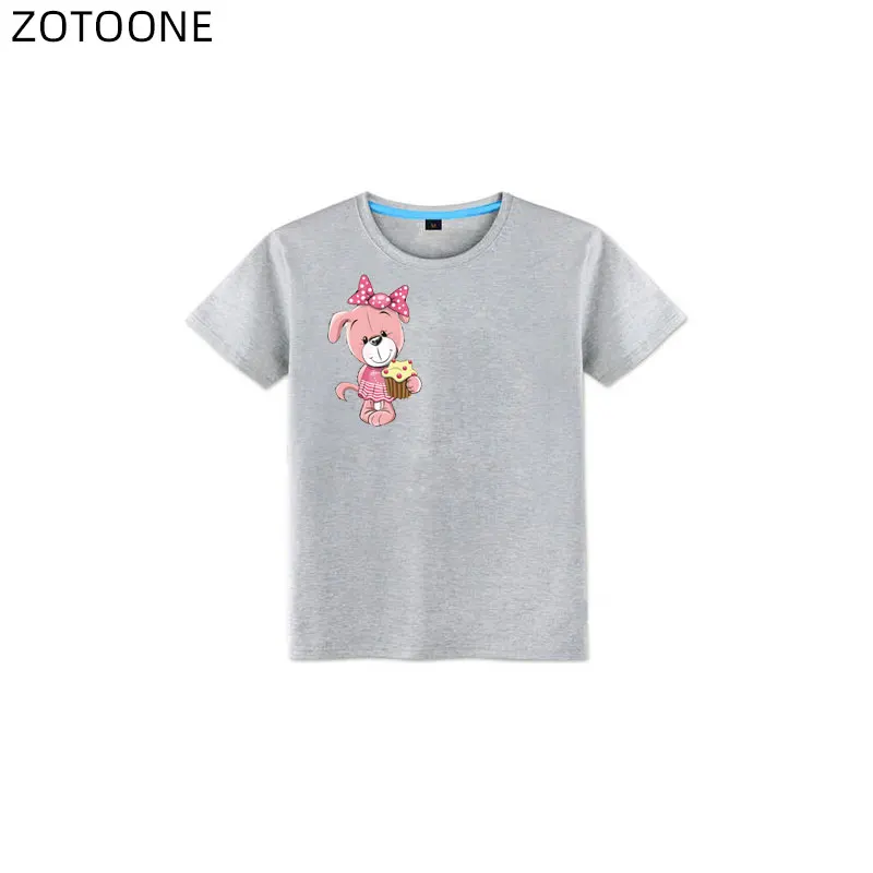 ZOTOONE милые нашивки в виде животных, медвежонок, железные нашивки для одежды, наклейки в виде сердца для детей, аппликации для передачи тепла, DIY аппликации G