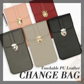 

Mobile Phone Bag Wallet Transparent Touch Screen Simple Mobile Phone Bag Women Chain Messenger Bags Small Flap Bag Mini Shoulder