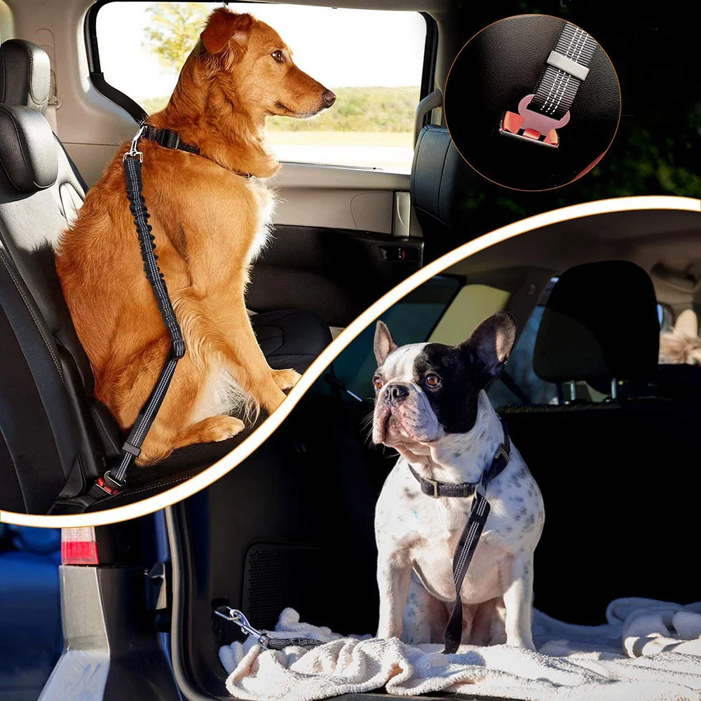 Товары для домашних животных Универсальный практичный ремень безопасности для кошек и собак Регулируемый автомобильный ремень безопасности поводок сиденье для щенка-ремень для путешествий