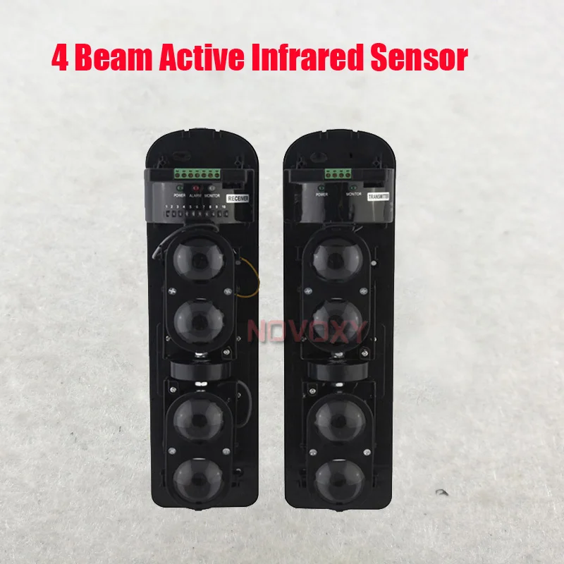 

Free Shipping Photoelectric 4 Beam Perimeter Fence Active Infrared IR Sensor Barrier Detector Window Outdoor Intrusion Alarm