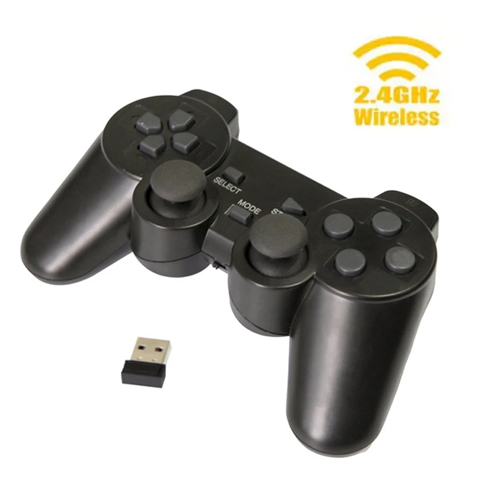 K ISHAKO USB 2,4G Беспроводной игровой контроллер геймпад для компьютера джойстик для ПК и для Windows 7/8/10 черный цвет по низкой цене