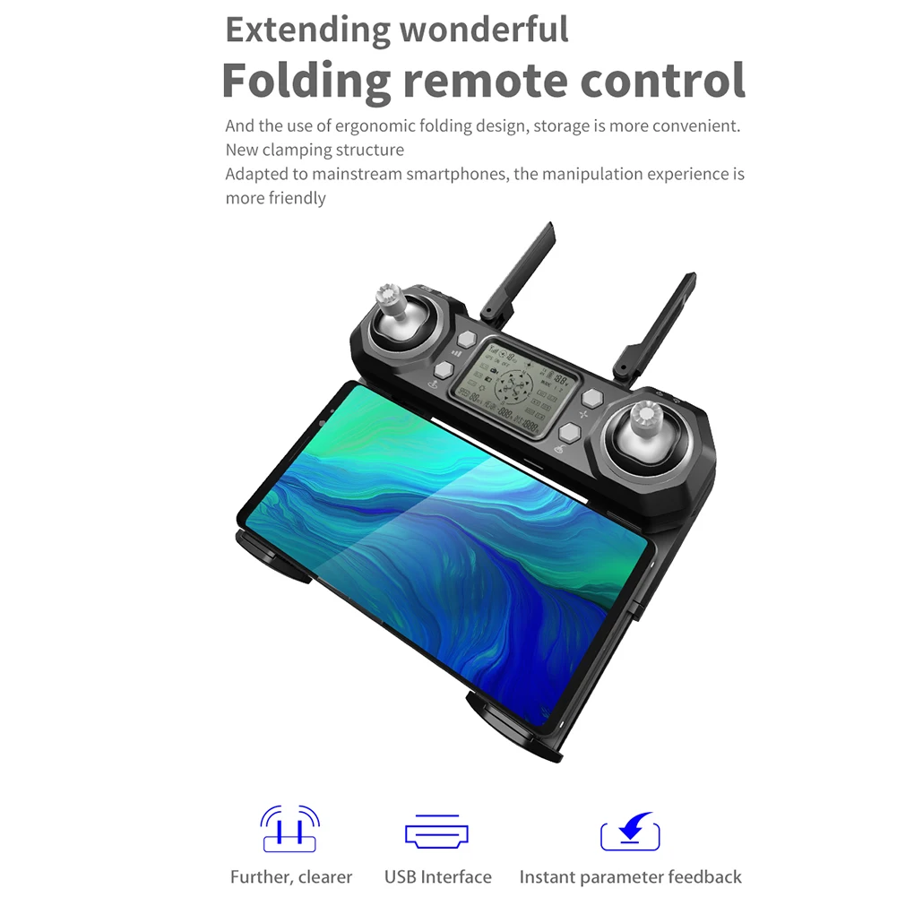 Black Only Bag M8 Радиоуправляемый Дрон Smart 4K HD аэрофотосъемка открытый складной самолет gps портативный пульт дистанционного управления Квадрокоптер перезаряжаемый - Цвет: Black Only Bag