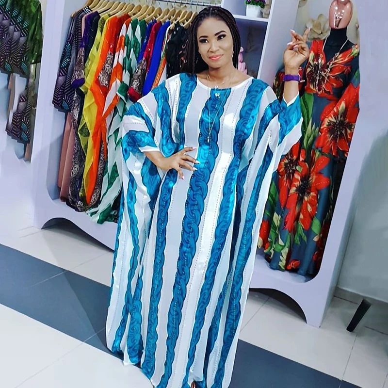 Платье Abaya Dubai Maxi Bazin свободное платье в африканском стиле вечерняя одежда