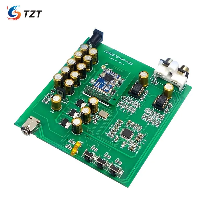 Плата декодера TZT CSR8675 Ultimate Bluetooth 5 0 ЦАП Поддержка APTX HD AK4493 RCA усилитель для